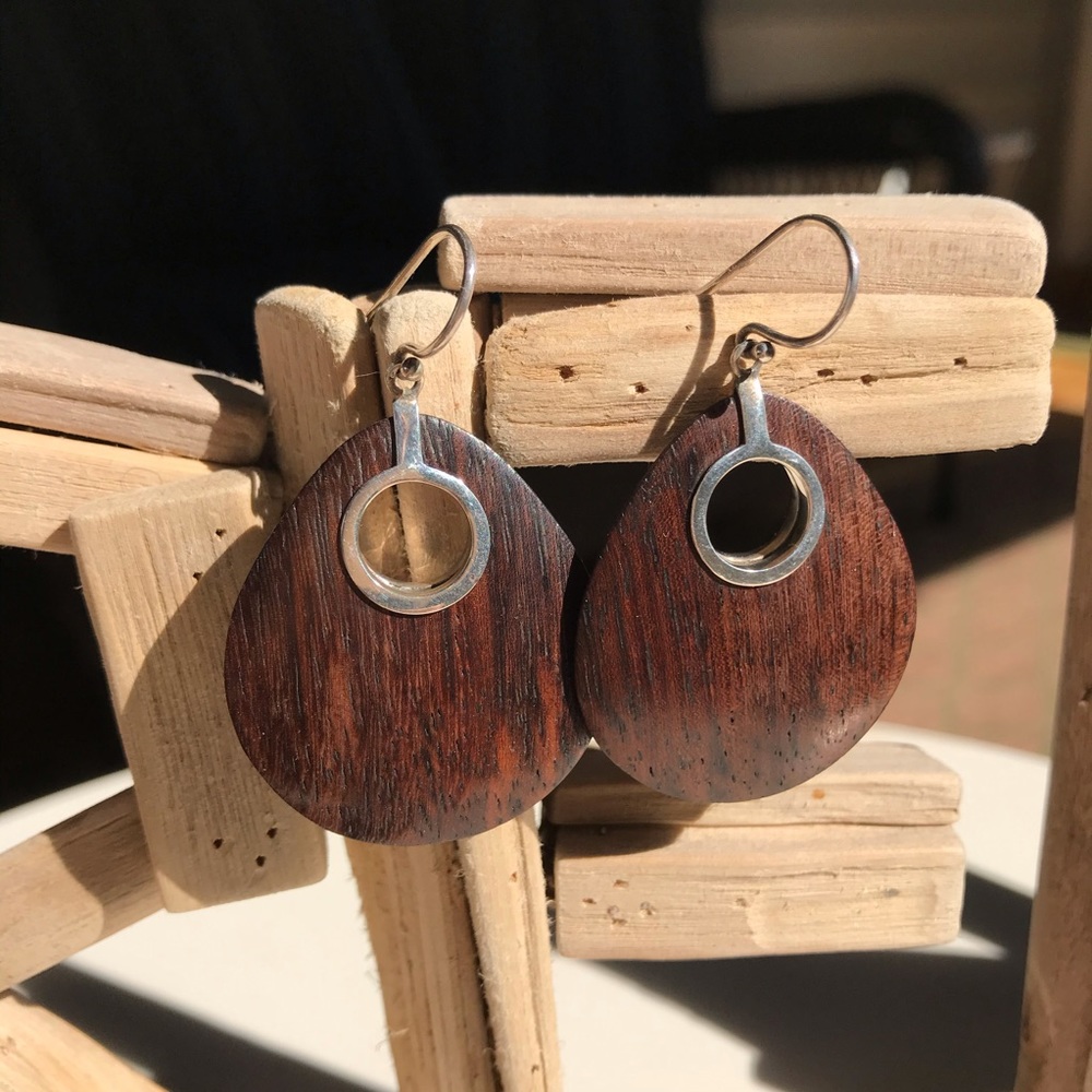Silpada Sonokeling Wood & Sterling Silver Earrings